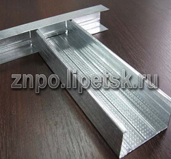 Два вида профилей для крепления подвесных потолков: 60x27 и 27x28 мм